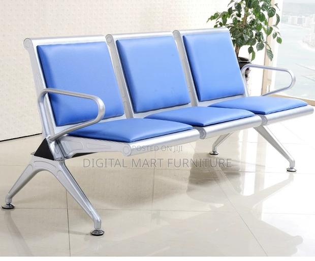 3 Seater Blue Communal Seating Bench
