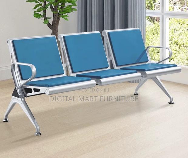 3 Seater Blue Communal Seating Bench - thumbnail 2