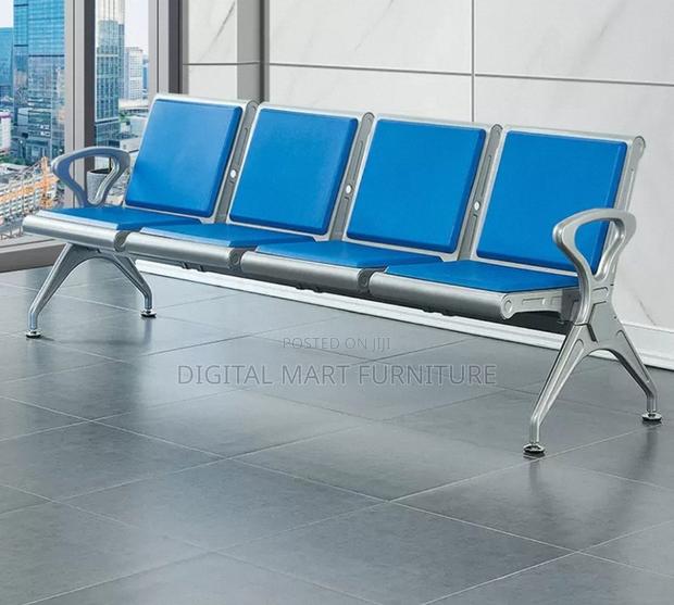 3 Seater Blue Communal Seating Bench - thumbnail 4