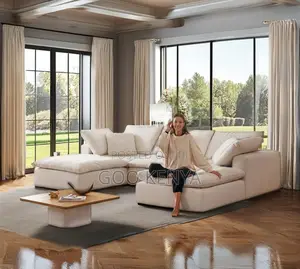 Home Sofa; Modern Modular Linen Sectional Couch for Three Persons