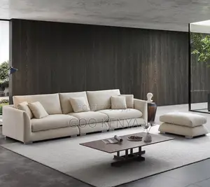 Home Sofa; Modern Modular Linen Sectional Couch for Three Persons