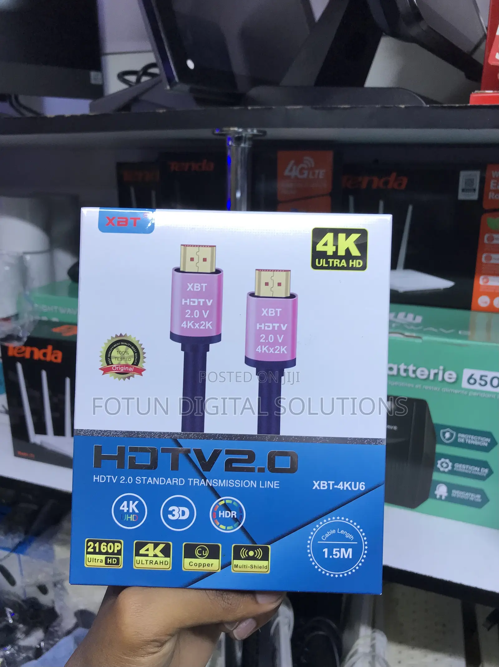 Premium 1.5m Ultra Hd Cable - Braided Gold Plated