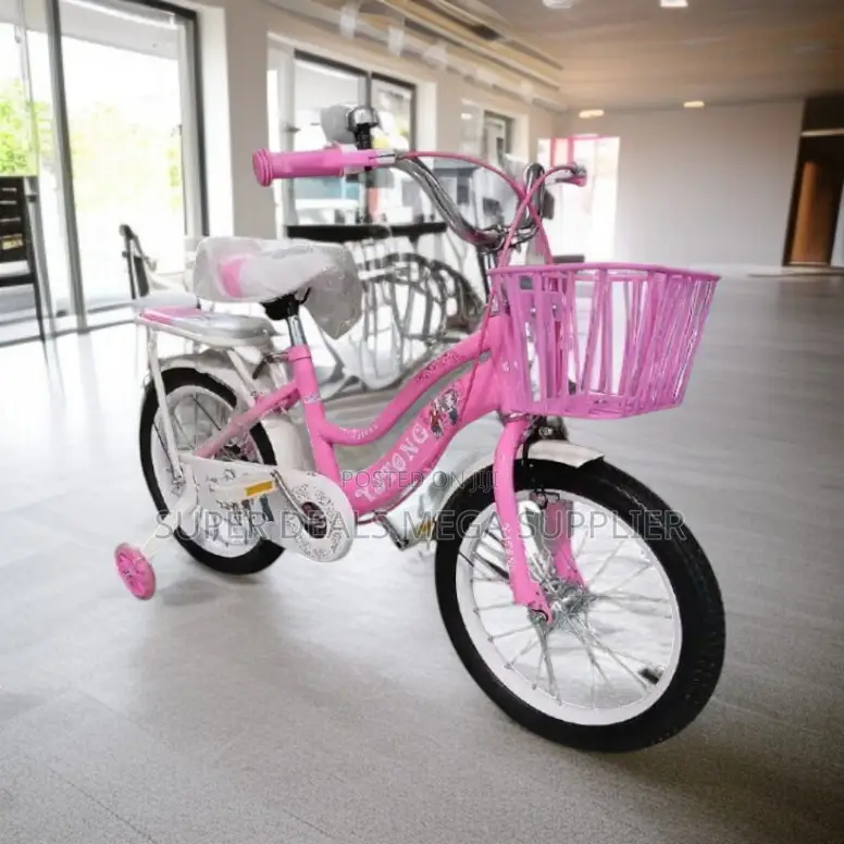 16 Inch Kids Bicycle 4-7 Years With Training Wheels and Bottle Bracket