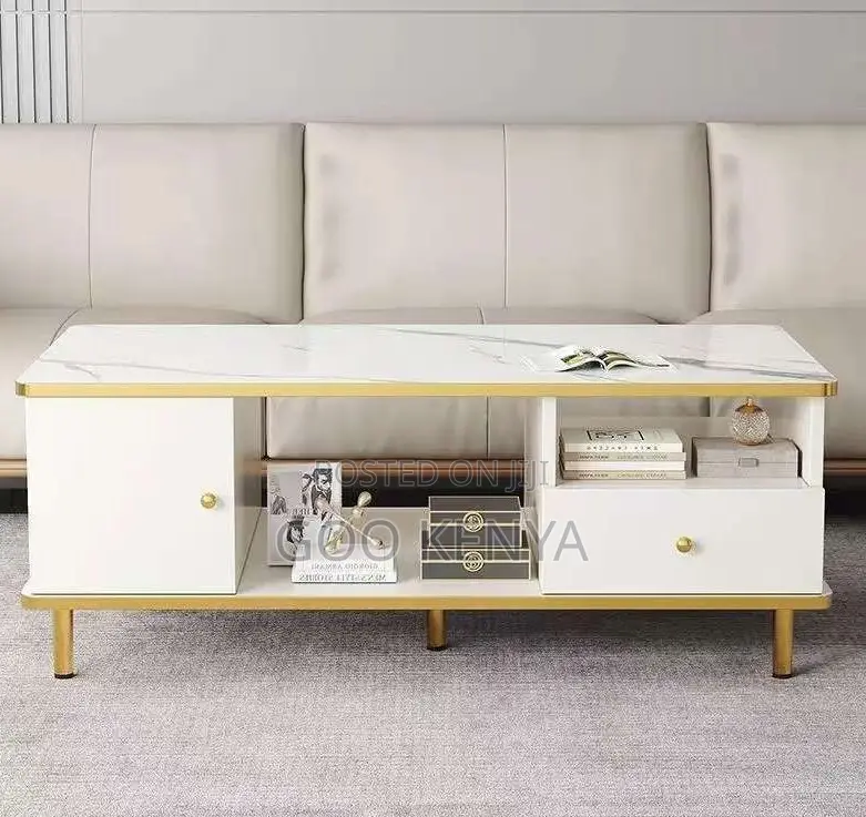 Home Table; White Rectangular Designer Centre Table for Living Room