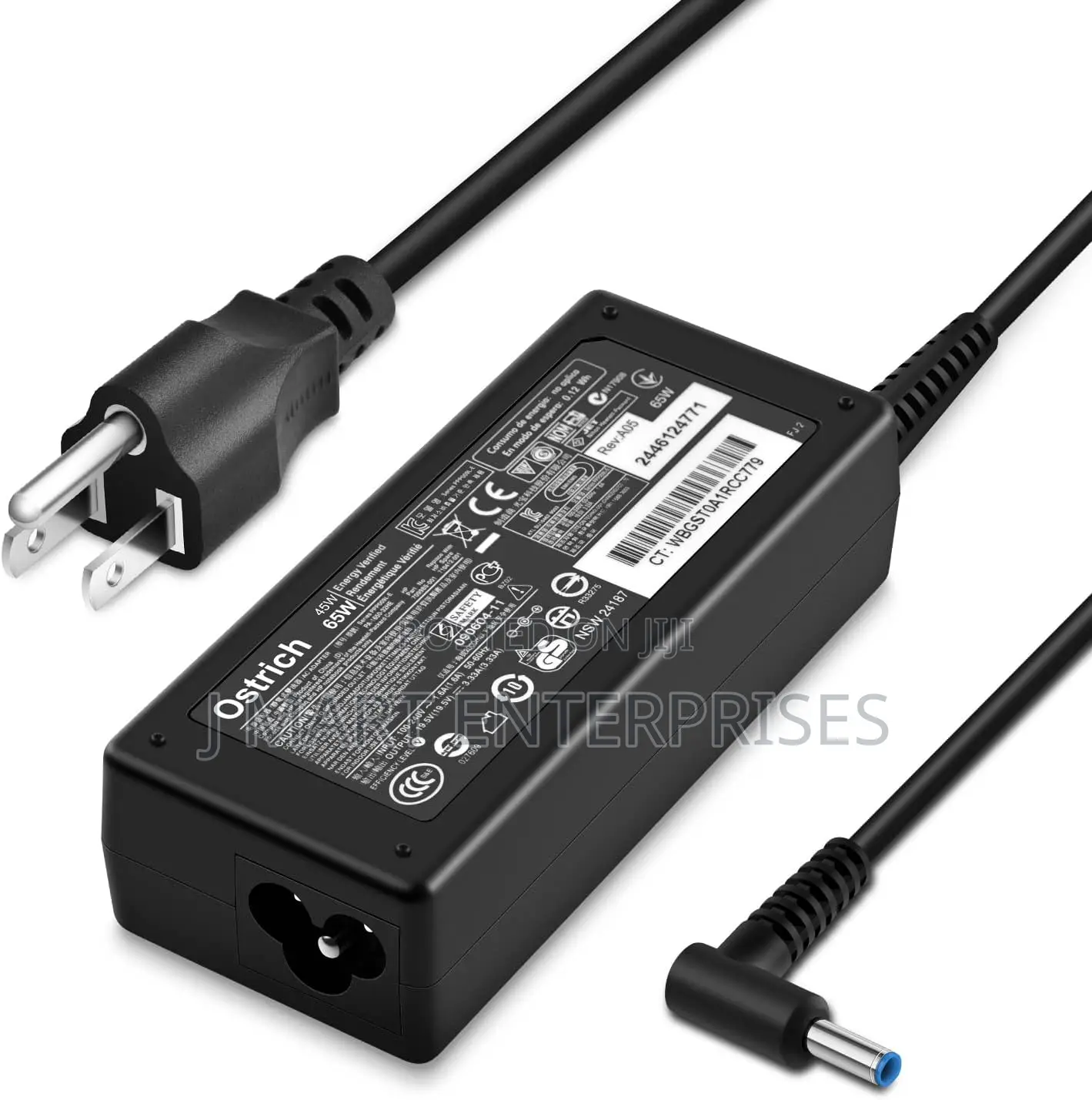 Charger Compatible With Hp Laptop Computer 65w 45w Smart Blue Tip