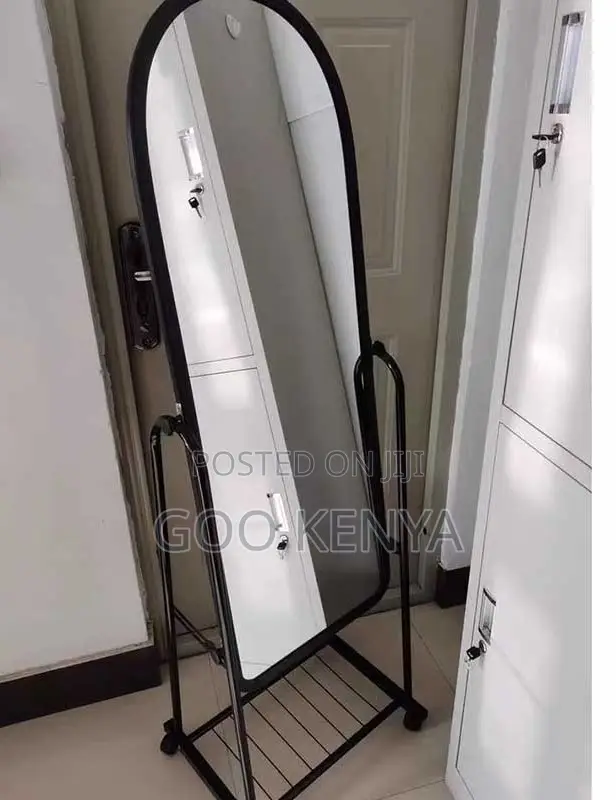 Home Mirror; Movable Home And Commercial Full-body Mirror With Storage