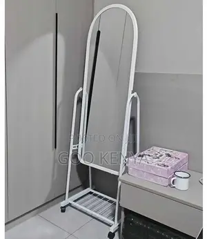 Home Mirror; Movable Home And Commercial Full-body Mirror With Storage