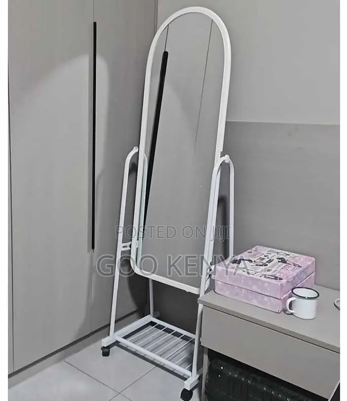 Home Mirror; Movable Home And Commercial Full-body Mirror With Storage
