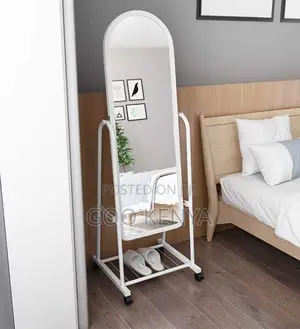 Home Mirror; Movable Home And Commercial Full-body Mirror With Storage