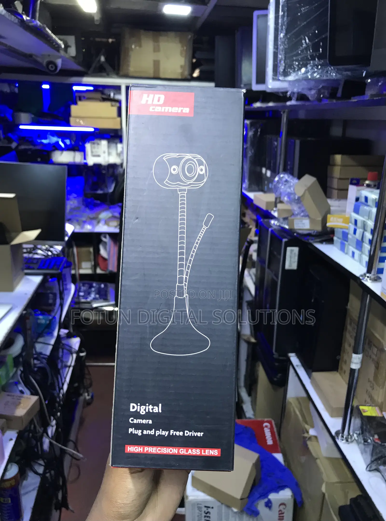 Pro Hd Webcam With Glass Lens Stand - Crystal Clear 1080p for Calls
