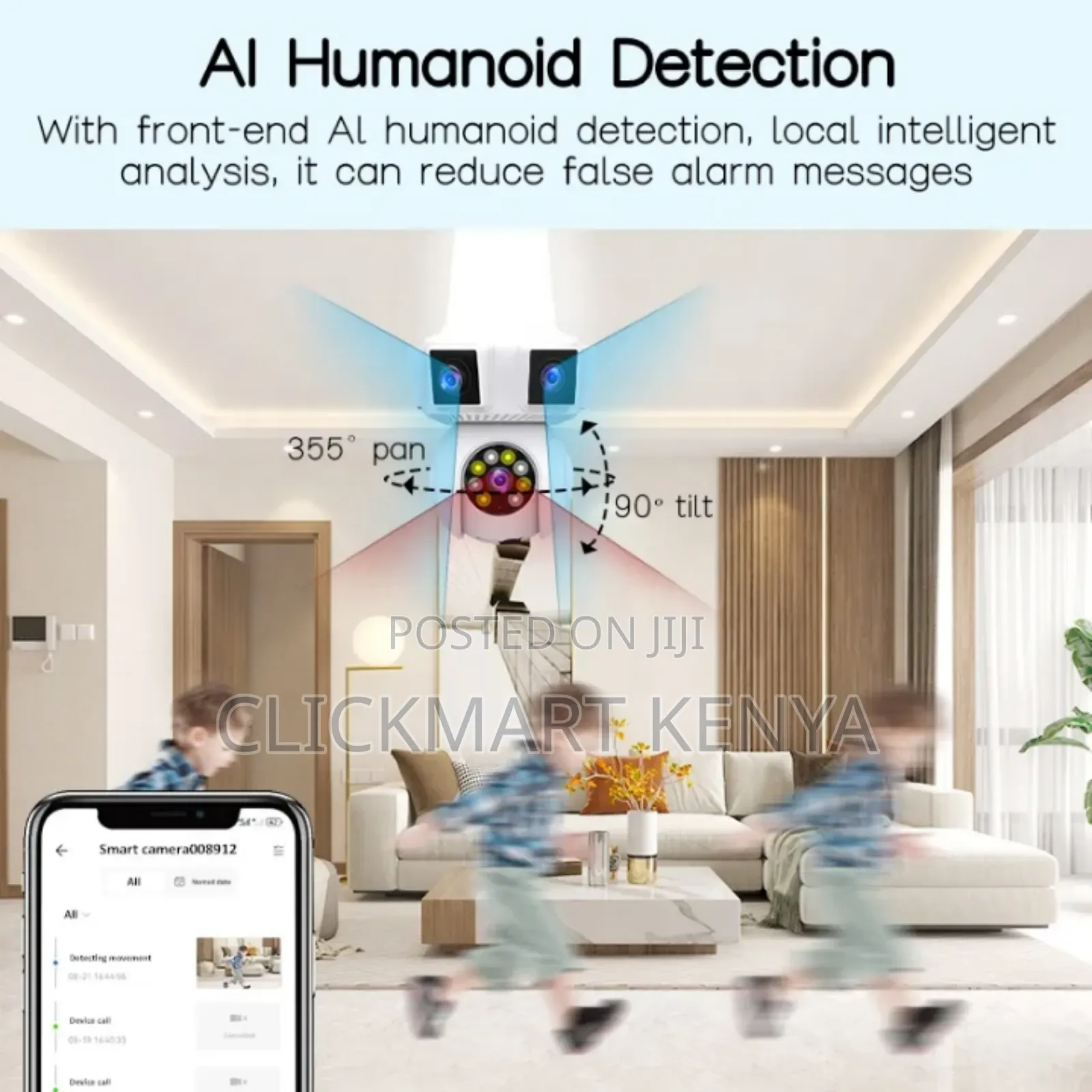 Triple Lens CCTV Camera Home Surveillance CCTV Camera