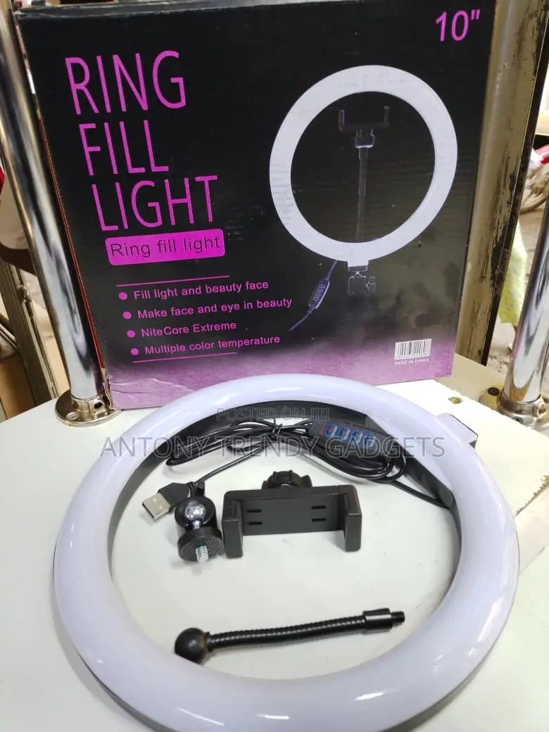 10 Inch Led Ring Light With Stand For Live Streaming & Makeup