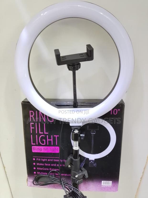 Professional 10” Usb Ring Light With Tripod Stand & Phone Holder - main view