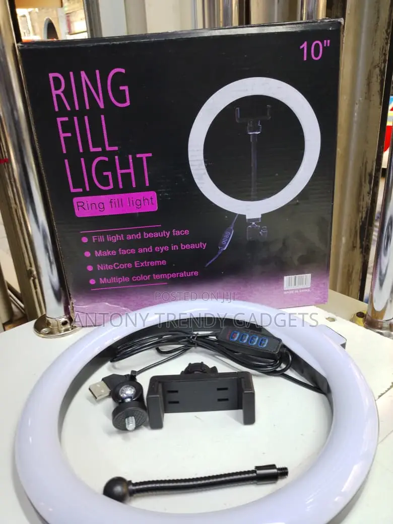 Professional 10” Usb Ring Light With Tripod Stand Phone Holder