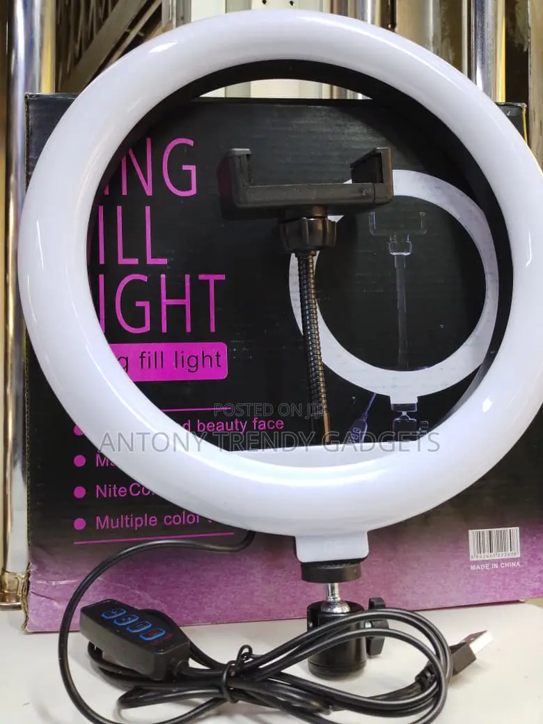 Usb Powered 10” Ring Light With Adjustable Stand