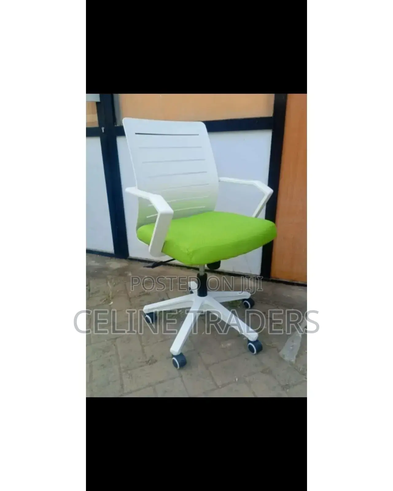 Modern Office Chair - Green and White