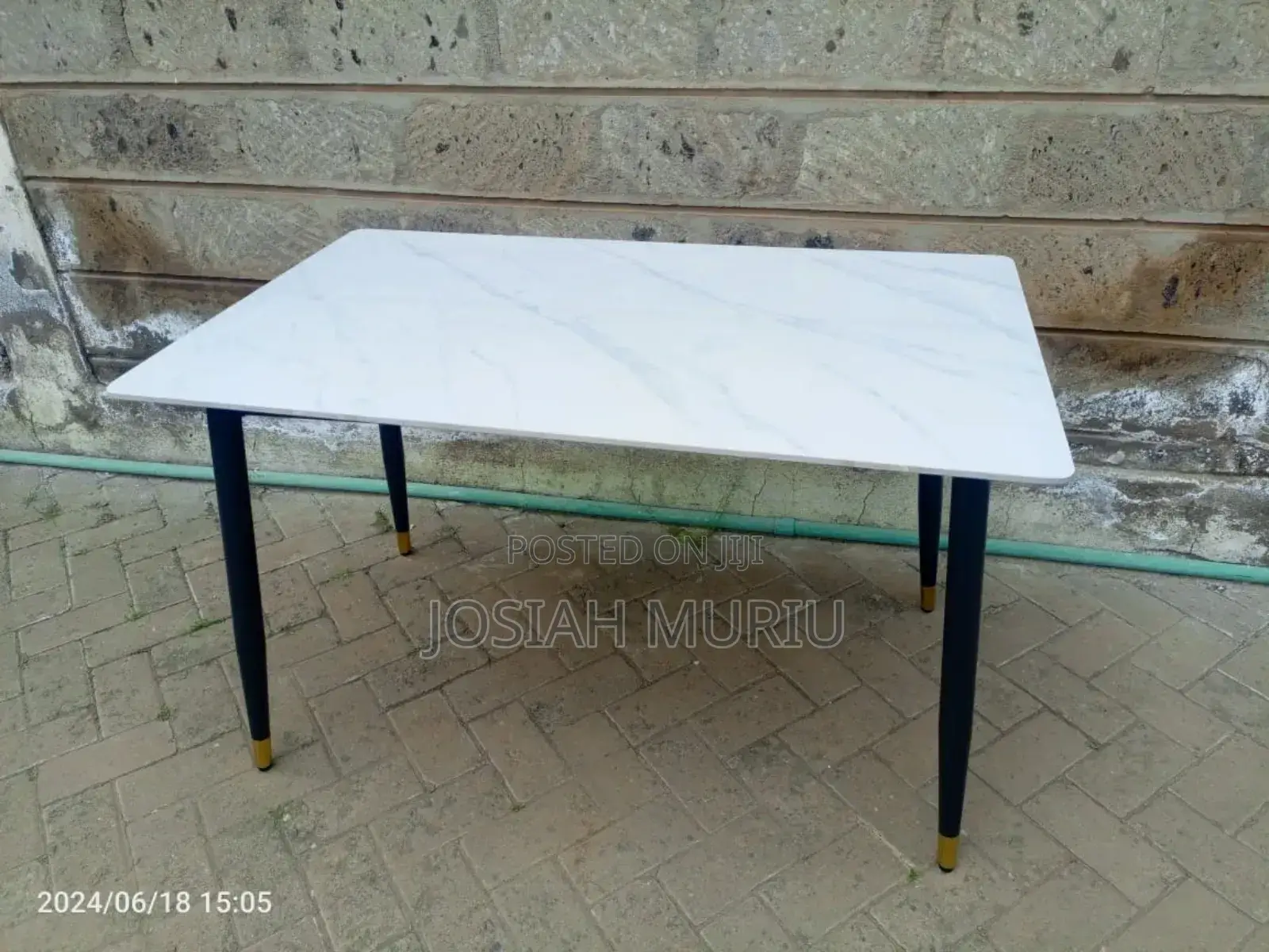 1.2m Marble Effect Dining Table