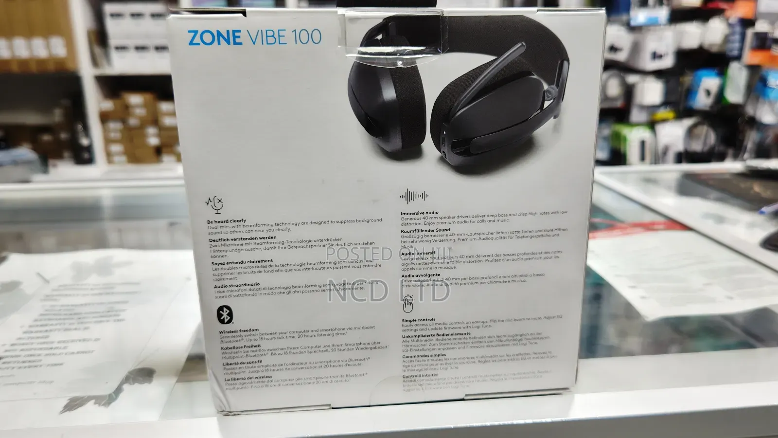 Logitech Zone Vibe 100 Wireless Headset (Graphite)