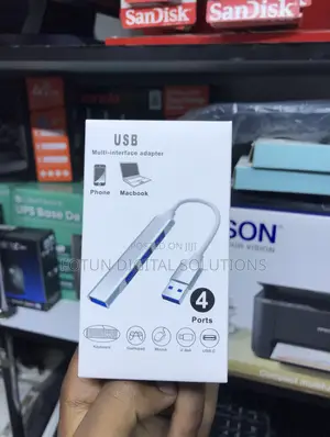 Powered 4-Port Usb Hub With Ac Adapter for Stable Connectivity