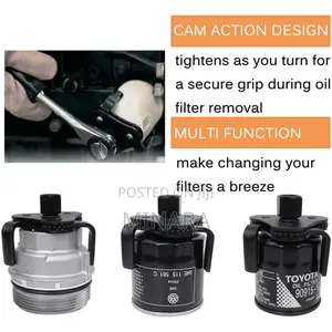 Oil Filter Wrench, 3 Jaw Filter Removal Tool