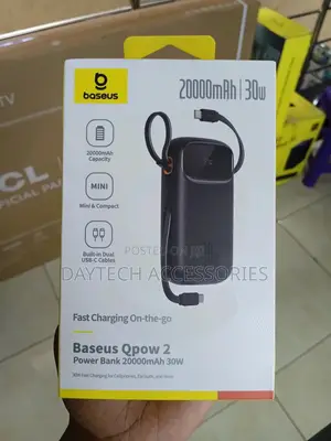 This Is a Baseus Qpow 2 Power Bank 20000mah 30w.