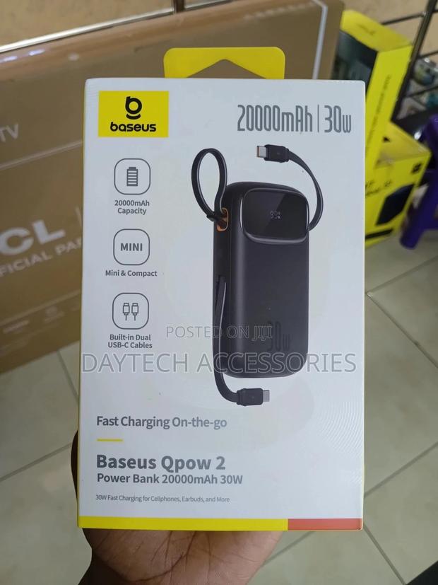 This Is a Baseus Qpow 2 Power Bank 20000mah 30w.