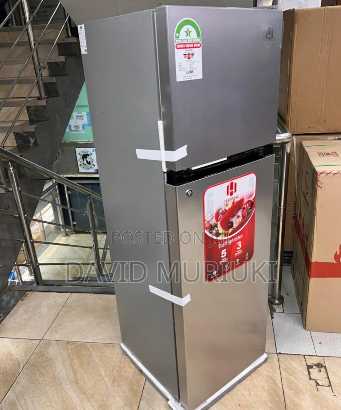 Hanmac 173l Double Door Fridge Hf