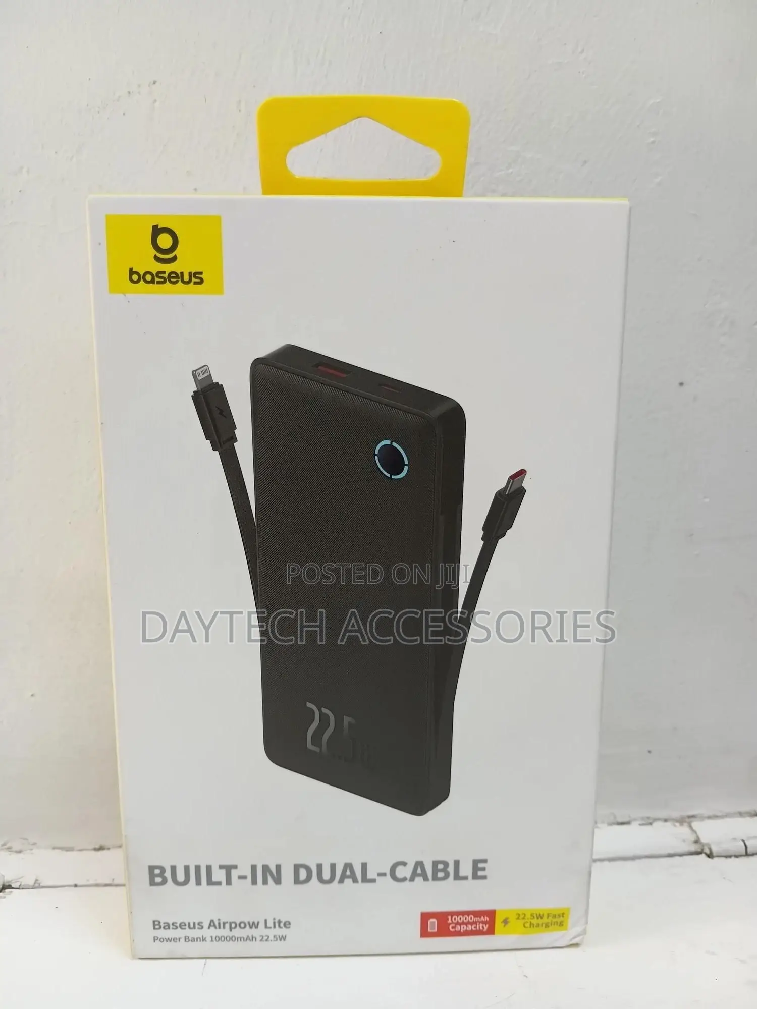 This Is a Baseus Airpow Lite Power Bank 10000mah 22.5w With Dual Cable