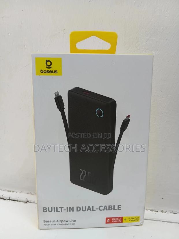 Baseus Airpow Lite Power Bank 10000mah 22.5w Dual-Cable - thumbnail 3