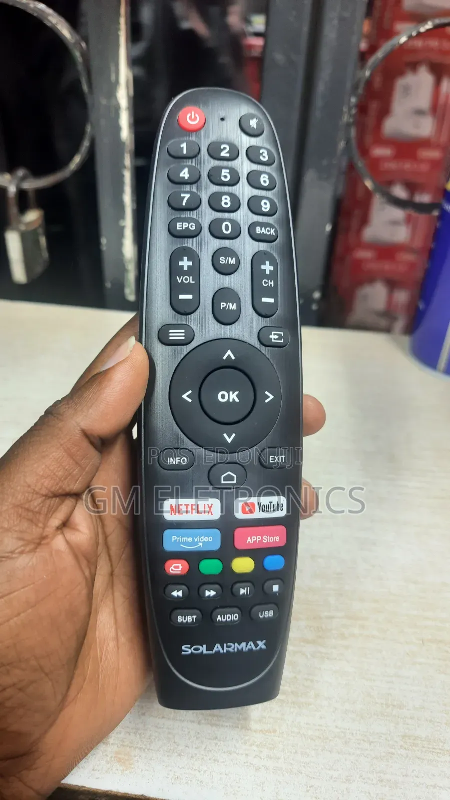 New Replacement Remote Control For Solarmax Smart Tv With Batteries.
