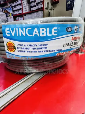 Evincable Twin With Earth 2.5mm Cable – Full 90m Coil