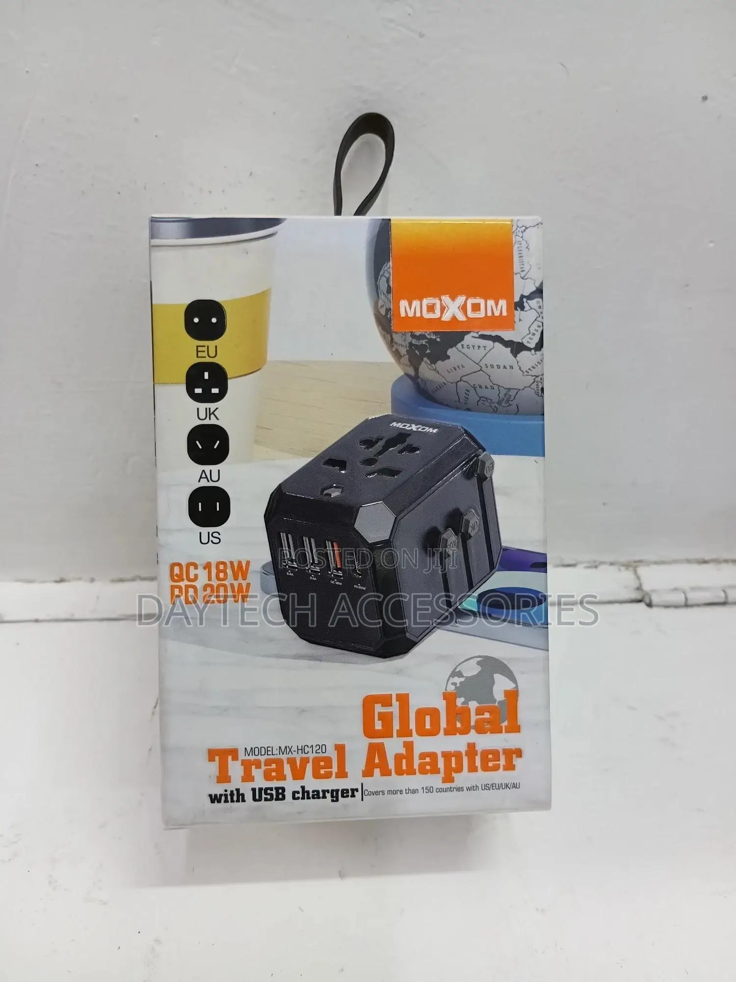 Moxom Fast Charging Universal Travel Adapter With 3 Usb Ports Pd 2ow