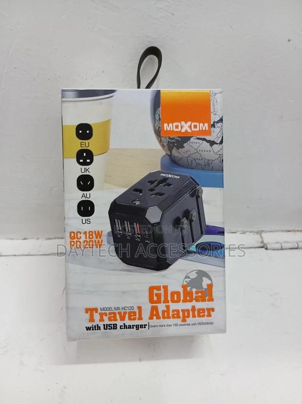 Moxom Fast Charging Universal Travel Adapter With 3 Usb Ports Pd 2ow