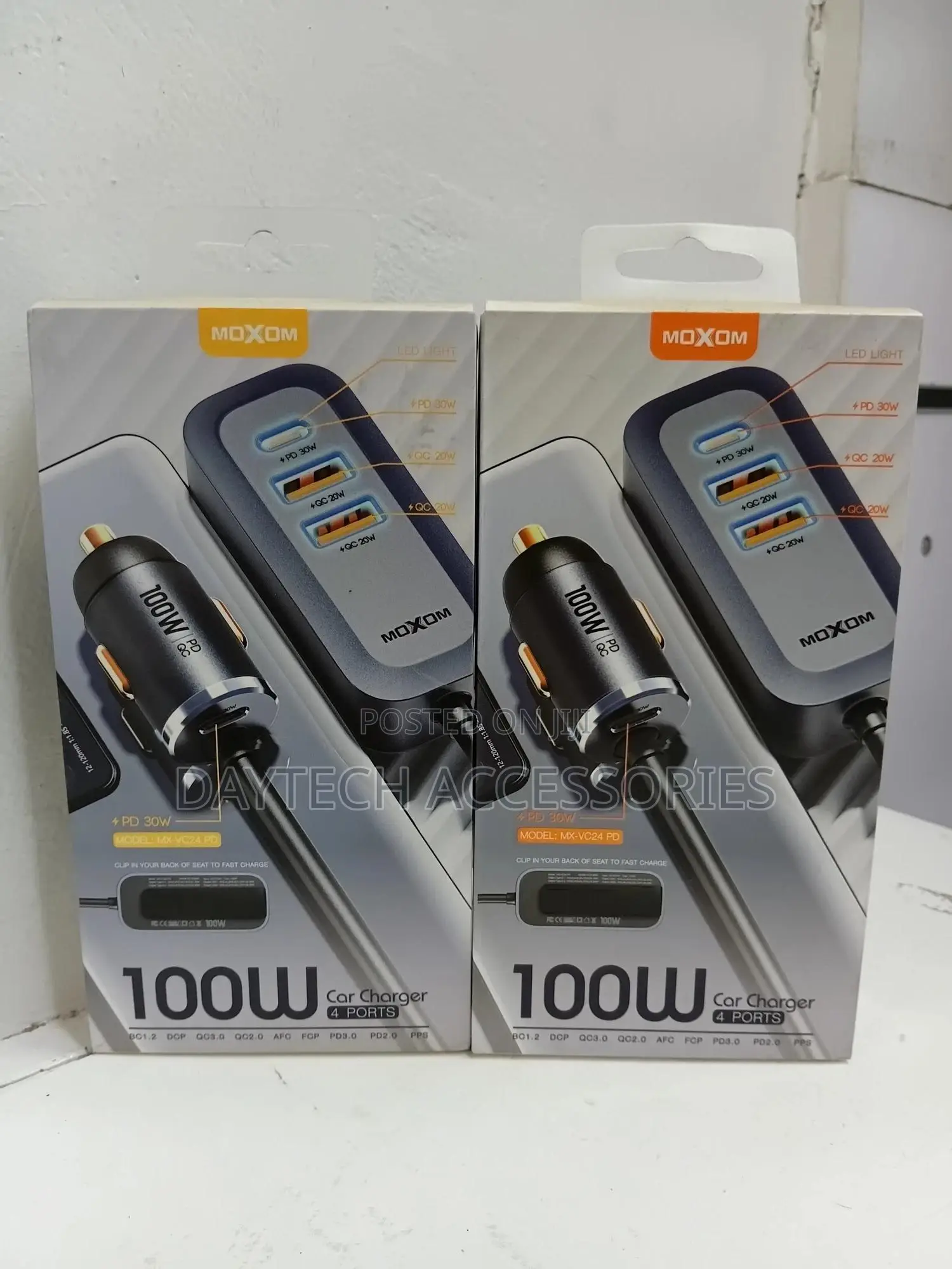 Moxom 100w Car Charger 4 Ports Mx-Vc24 Pd
