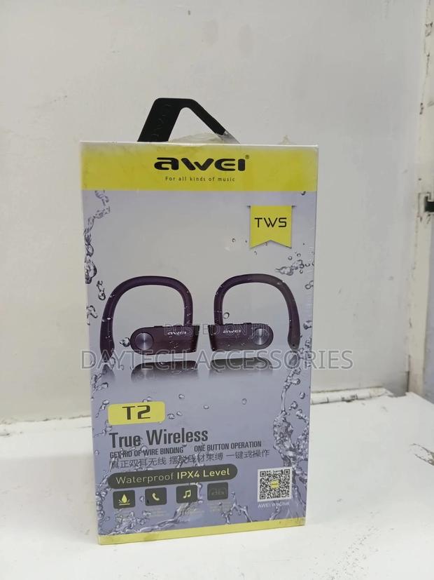 Awei T2 Wireless Bluetooth Earphones - Black