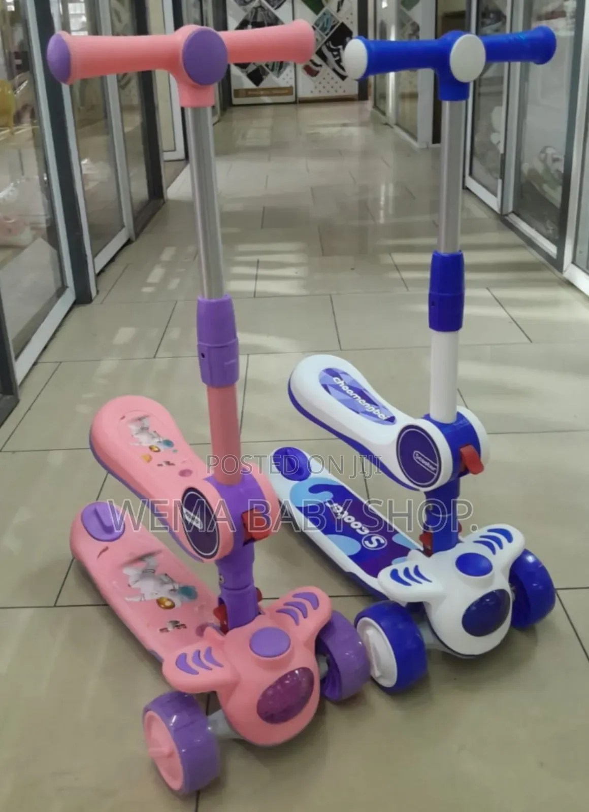 2 in 1 Adjustable Kids Scooter With Music and Lights