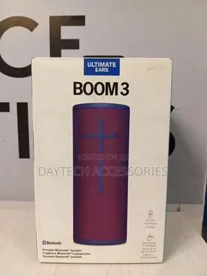 This Is a Logitech Ultimate Ears Boom 3 Portable Bluetooth Speaker.