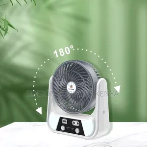 Solar Fan + Usb Rechargeable Desk Fans With Solar Panel With 2 Bulbs