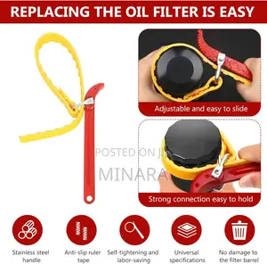 Belt Strap Oil Filter Wrench, Removal Tool