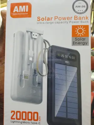 Ami Am-26 Solar Power Bank 20000mah Dual Usb 2.1a