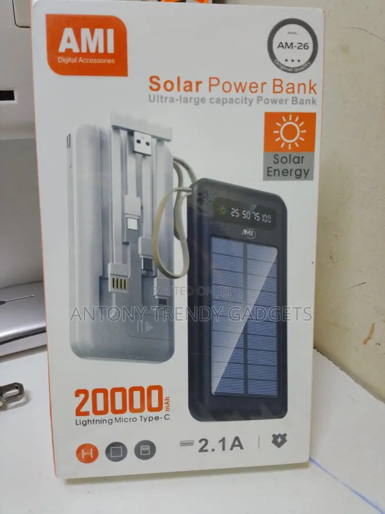 Ami Am-26 20000mah Solar Power Bank