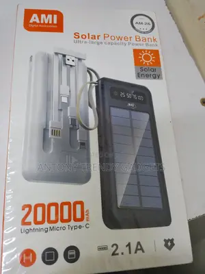 Ami Am-26 20000mah Solar Power Bank