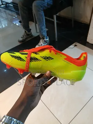Predator Elite Lime Green/Red With Tongue Football Boots