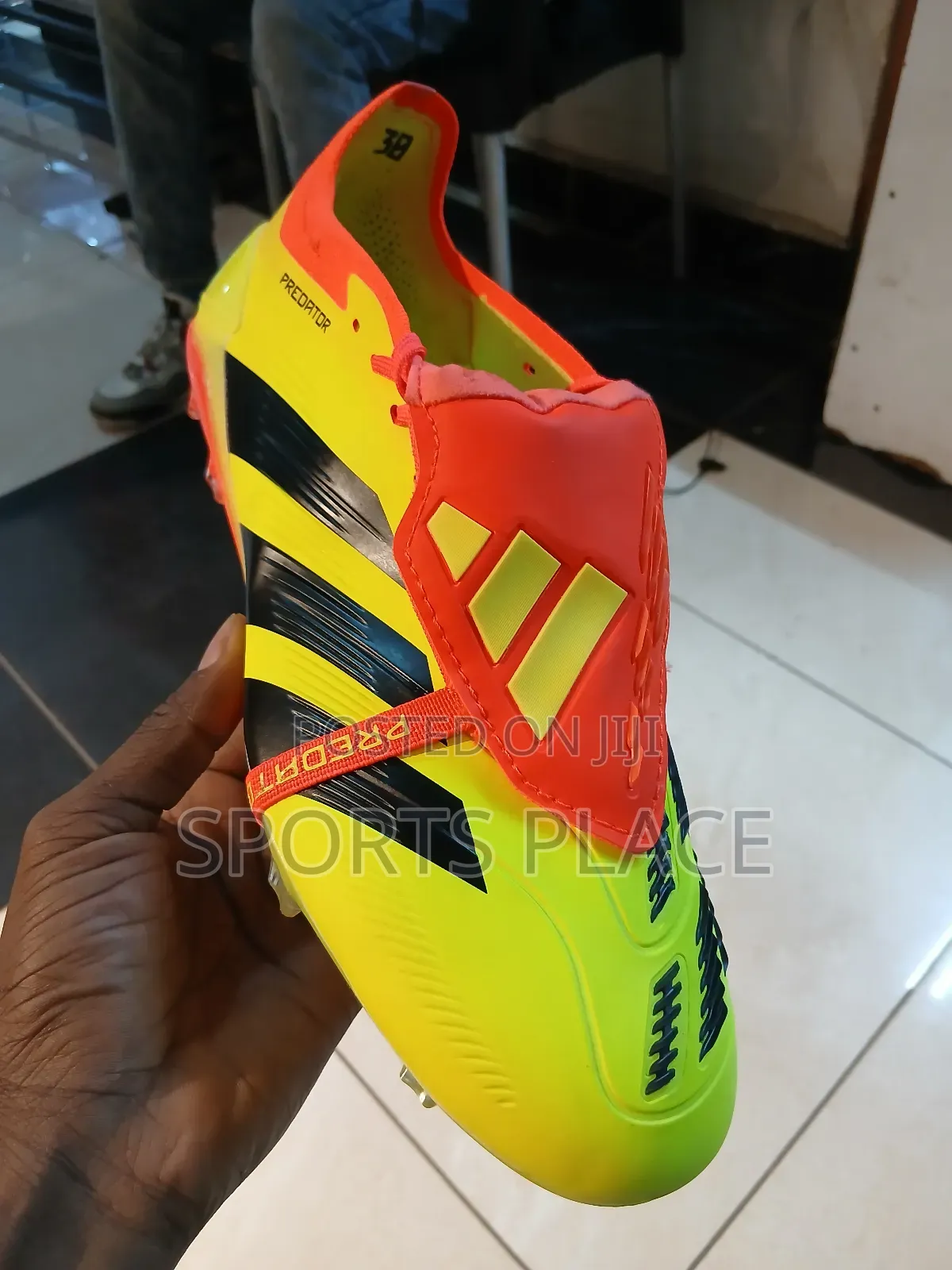 Predator Elite Lime Green/Red With Tongue Football Boots