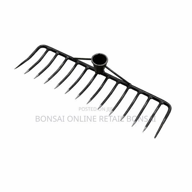 13-Tooth Steel Rake Head – Durable Welded Farming Garden Tool