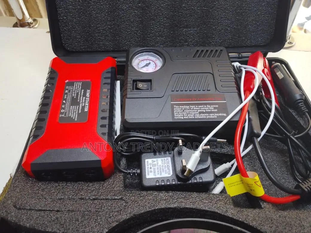All-in-one Car Jump Starter Power Bank Air Compressor