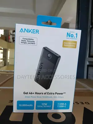 Anker Powerbank (10,000mah 12w, 2 Ports) Get 46+ Hours of Extra Power.
