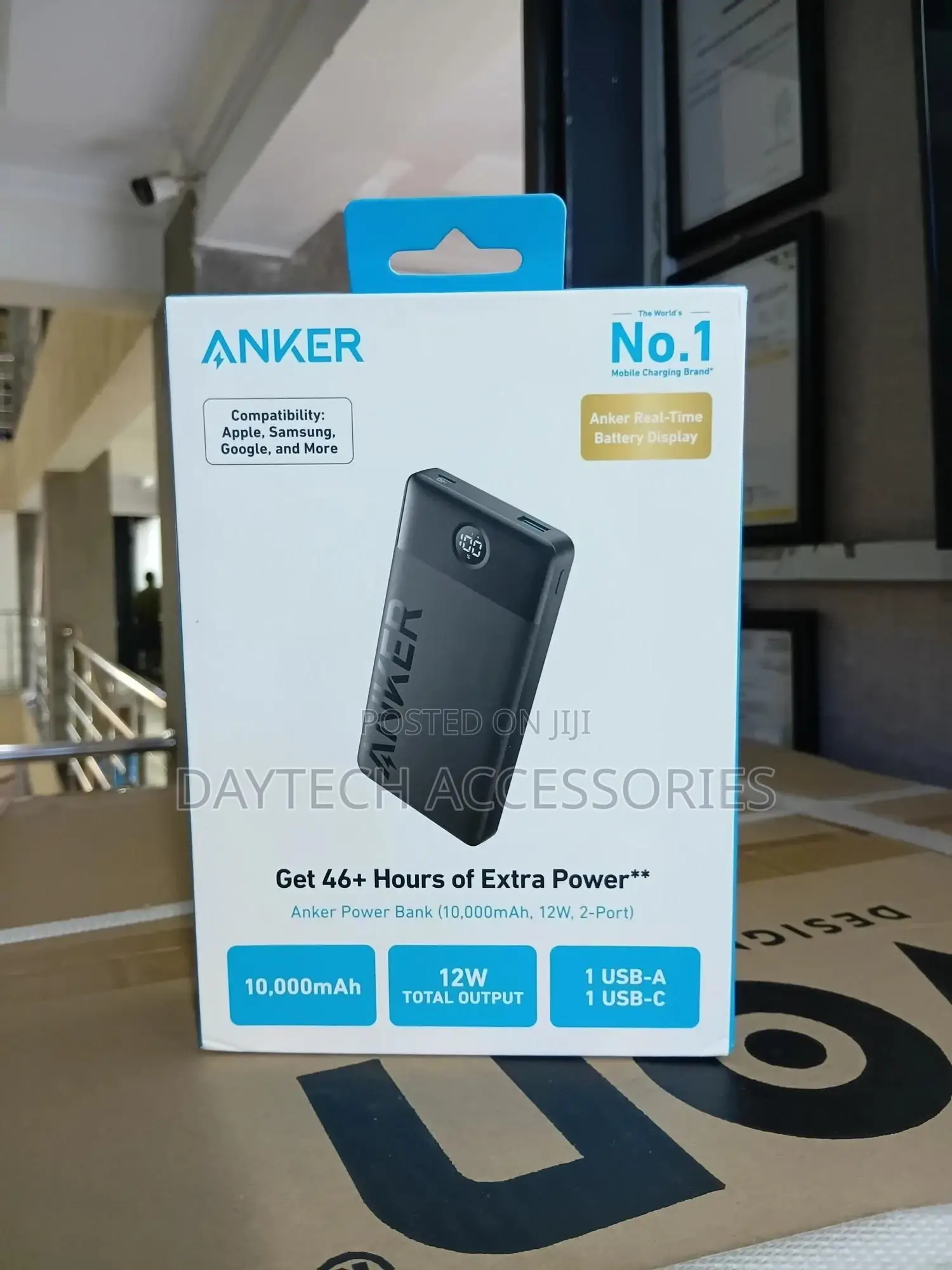 Anker 324 Powerbank With 10,000mah 12w, 2 Ports (A1237h11)