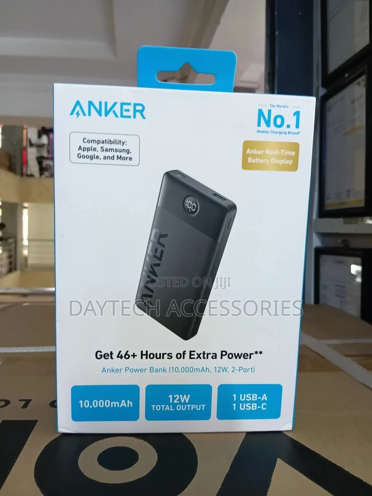 Anker 324 Powerbank With 10,000mah 12w, 2 Ports (A1237h11)