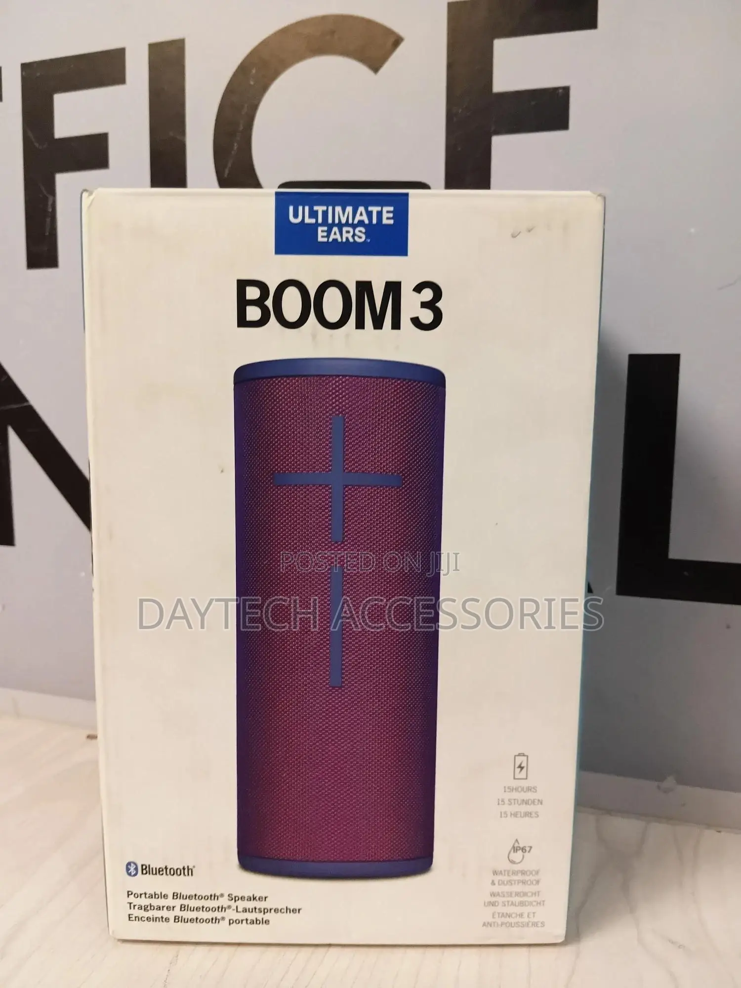 Logitech Ultimate Ears Boom 3 Portable Bluetooth Speaker – 15-Hr